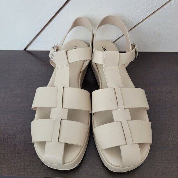 NEW On 34th Womens Ellaa Fisherman Sandal Bone Smooth Size 12 - Picture 4 of 8